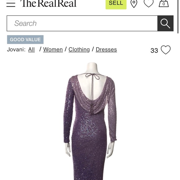 Beaded Long Sleeve Purple Prom/Wedding Guest Gown - Picture 1 of 6